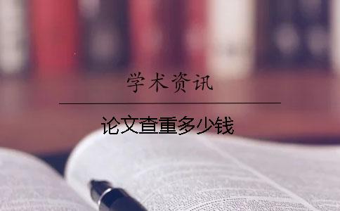 论文查重多少钱