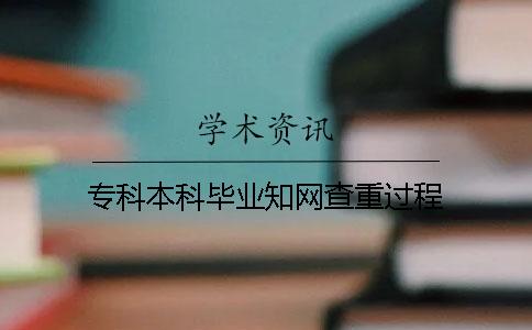 专科本科毕业知网查重过程