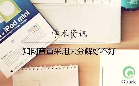 知网查重采用大分解好不好