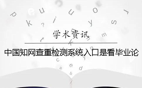 中国知网查重检测系统入口是看毕业论文的字符数还是字符？