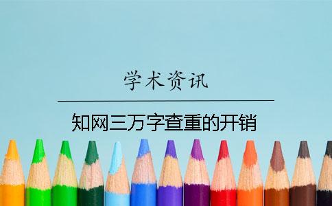 知网三万字查重的开销