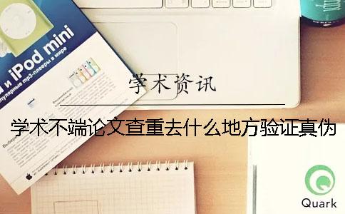 学术不端论文查重去什么地方验证真伪